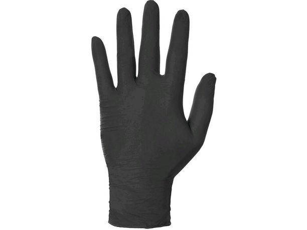 Jednorazové rukavice CXS STERN BLACK nitrilové, nepudrované