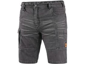 Kraťasy jeans CXS MURET, pánske, šedo-čierna