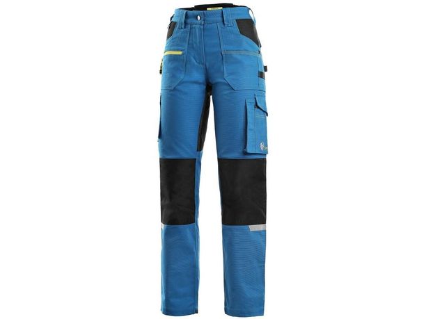 Montérkové nohavice CXS STRETCH, dámske, stredne modro - čierne