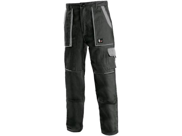 Montérkové nohavice do pása CXS LUXY JOSEF, pánske, čierno-šedé