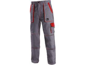 Montérkové nohavice do pása CXS LUXY JOSEF, pánske, šedo-červené