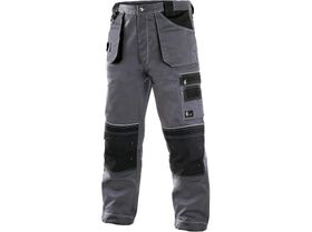 Montérkové nohavice do pása CXS ORION TEODOR, zimné, pánske, šedo-čierne