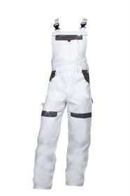 Montérkové nohavice na traky COOL TREND, biele