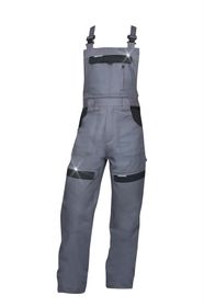 Montérkové nohavice na traky COOL TREND, sivo - čierne