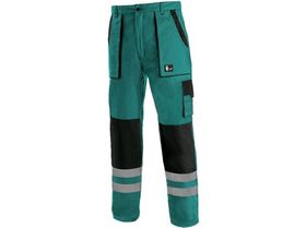 Montérkové nohavice CXS LUXY BRIGHT, pánske, zeleno-čierne