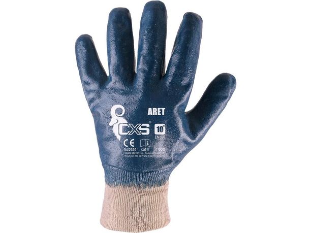 Celomáčané rukavice CXS ARET, modré