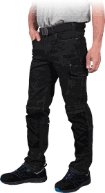 Pracovné rifľové strečové nohavice JEANS, čierne