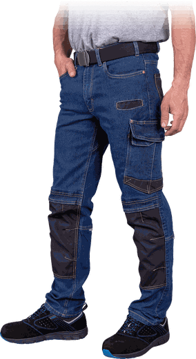 Pracovné rifľové strečové nohavice JEANS, modré