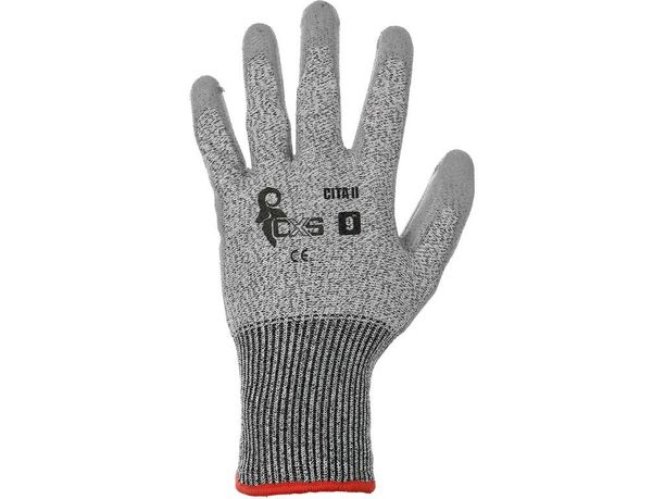 Protiporezové rukavice CXS CITA II, šedé