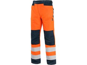 Reflexné nohavice CXS HALIFAX, výstražné so sieťovinou, pánske, oranžovo-modré