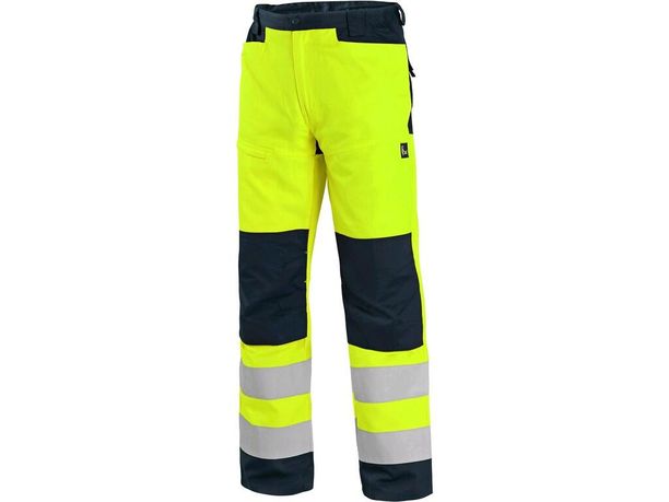 Reflexné nohavice CXS HALIFAX, výstražné so sieťovinou, pánske, žlto-modré