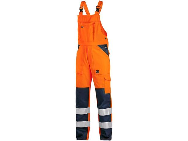Reflexné nohavice na traky CXS NORWICH, výstražné, oranžovo-modré