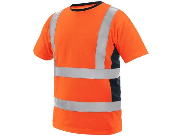 Reflexné tričko CXS EXETER, výstražné, pánske, oranžové
