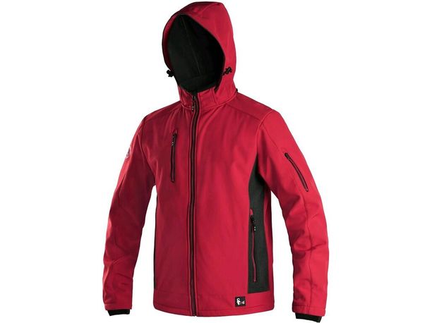 Softshellová bunda CXS DURHAM, pánska, červeno - čierna