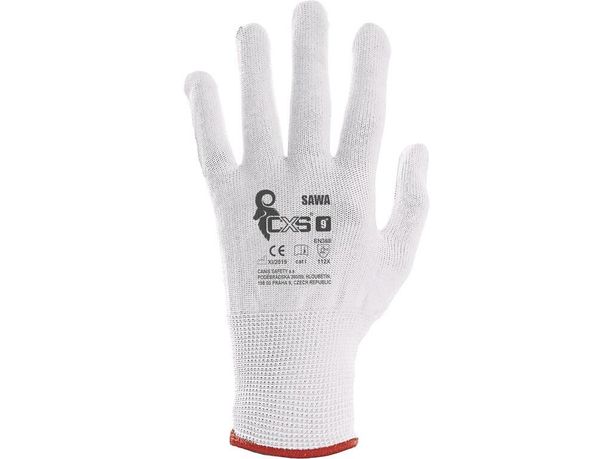 Textilné rukavice CXS SAWA, biele