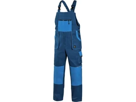 Montérkové nohavice na traky CXS LUXY ROBIN, pánske, modro-modré